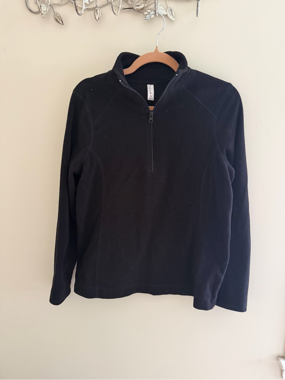 Women’s Black Fleece Quarter-Zip Sweater